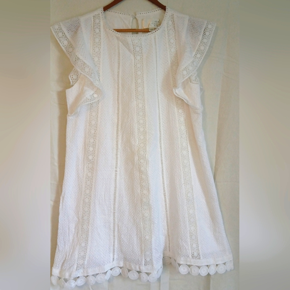 J.O.A. White Lace Detail Dress